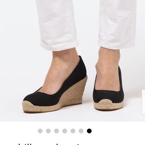 J Crew black wedges